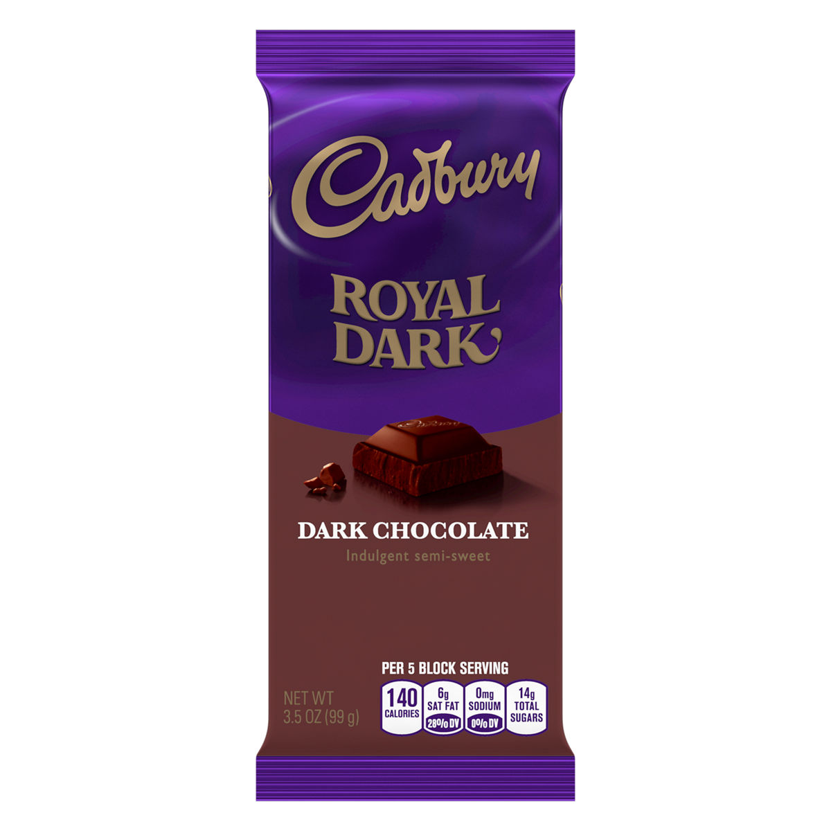 Cadbury Royal Dark Chocolate Bars - 3.5oz Bulk Pack Of 14 Dark Chocolate Candy Bars